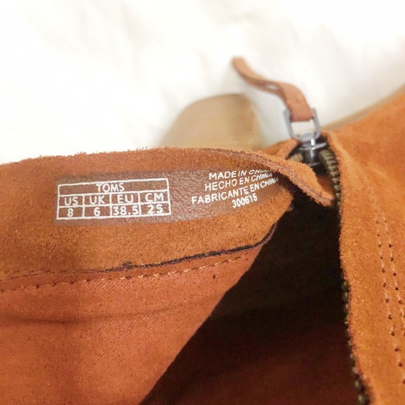 TOMS Lunata Fringe Western Style Boots Booties - Picture 5 of 8